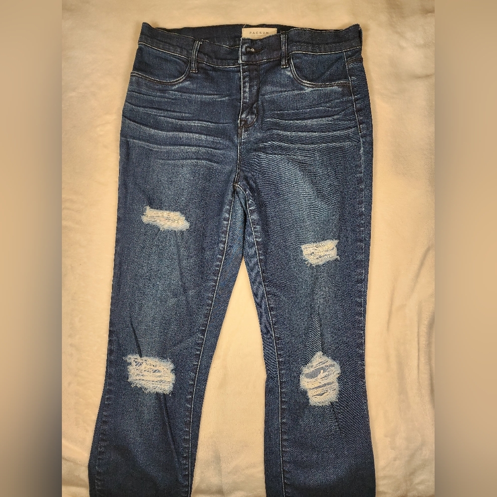 PacSun Blue Skinny Distressed Jeans